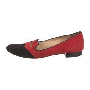 Charlotte Olympia — Bisoux Suede Lip-Detail Smoking Slipper — Women's IT 39 / US